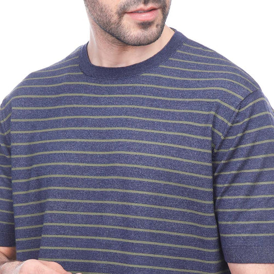 Coup Men Woven T-Shirt With Round Neck