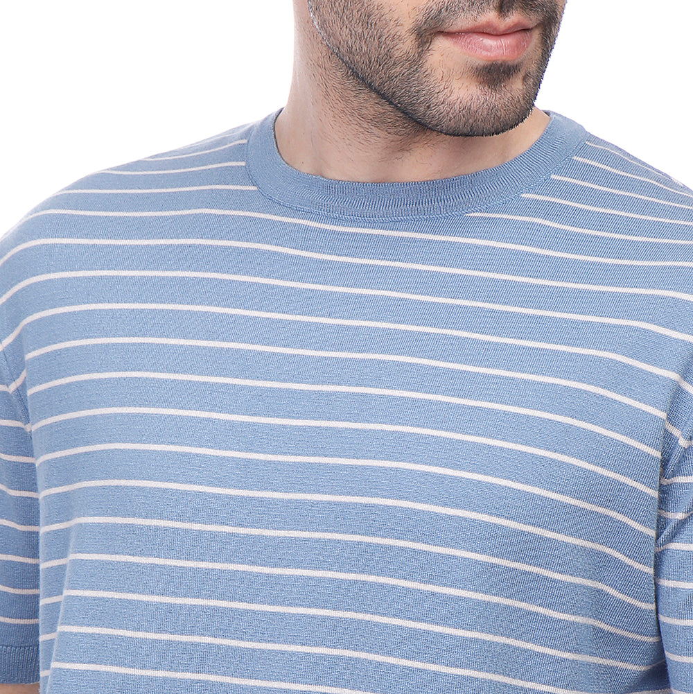 Coup Men Woven T-Shirt With Round Neck