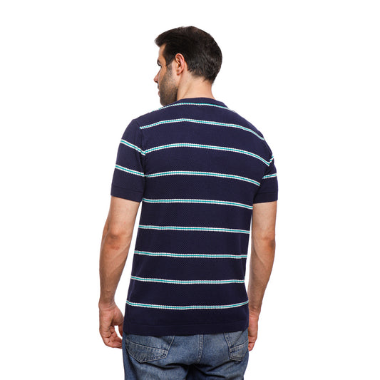 Coup Men Woven T-Shirt With Round Neck