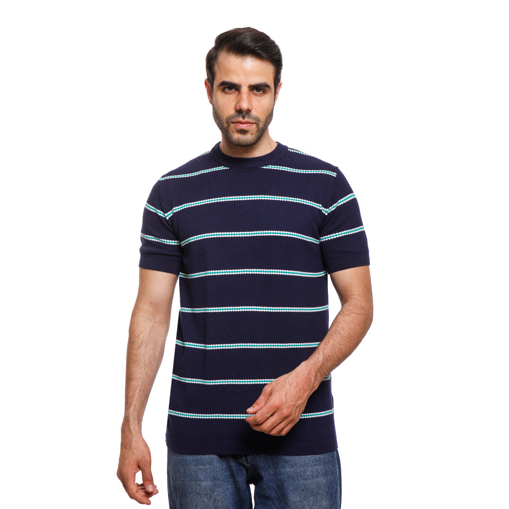 Coup Men Woven T-Shirt With Round Neck