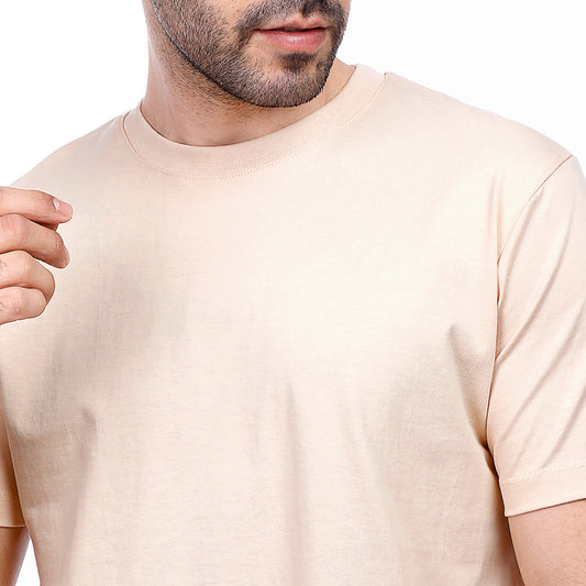 Coup Men Plain T-Shirt With Round Neck And Short Sleeves