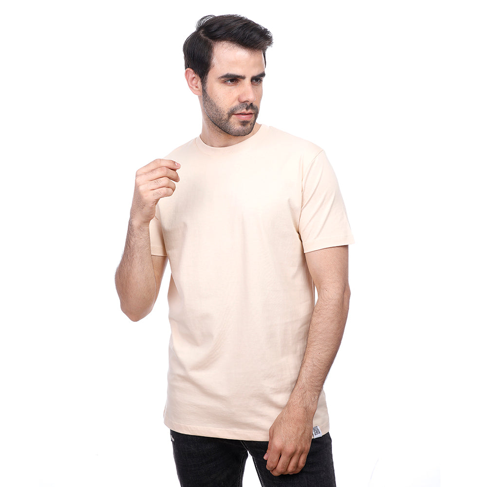 Coup Men Plain T-Shirt With Round Neck And Short Sleeves