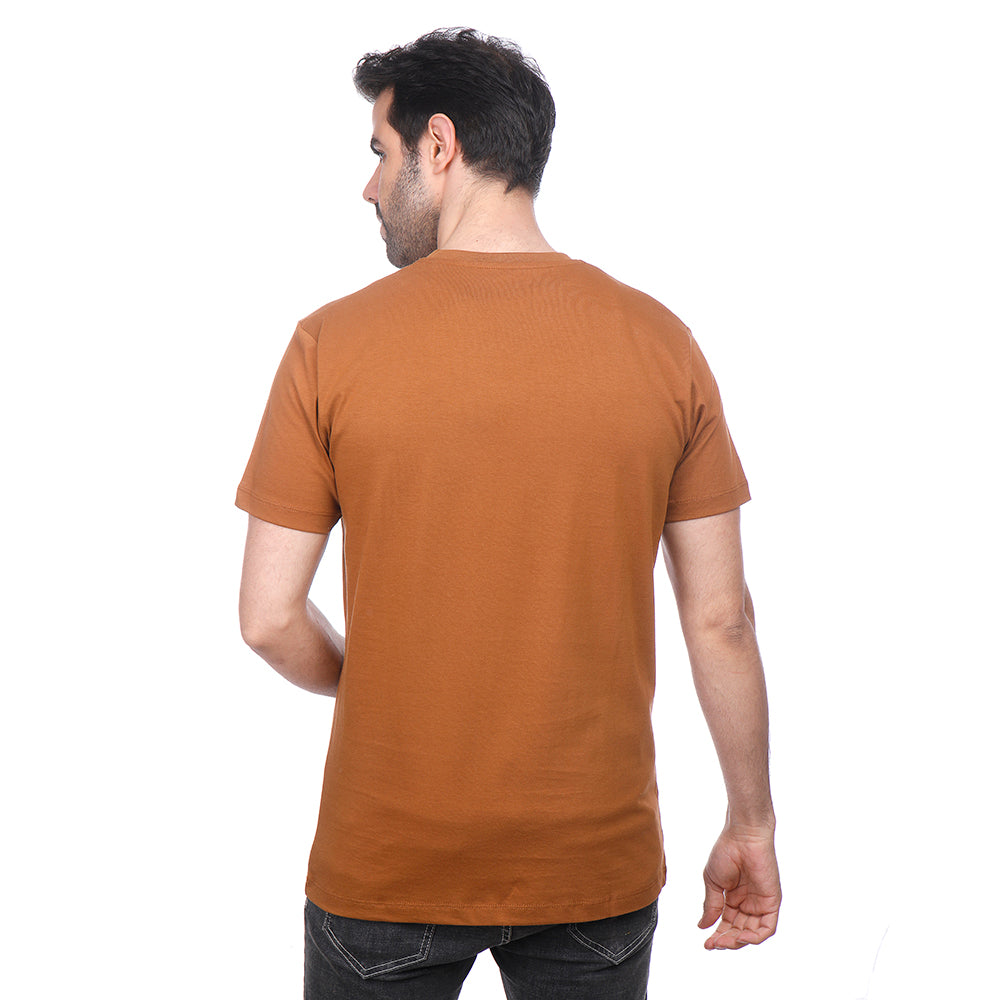 Coup Men Plain T-Shirt With Round Neck And Short Sleeves