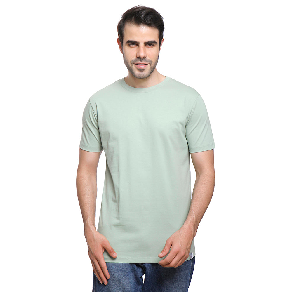 Coup Men Plain T-Shirt With Round Neck And Short Sleeves