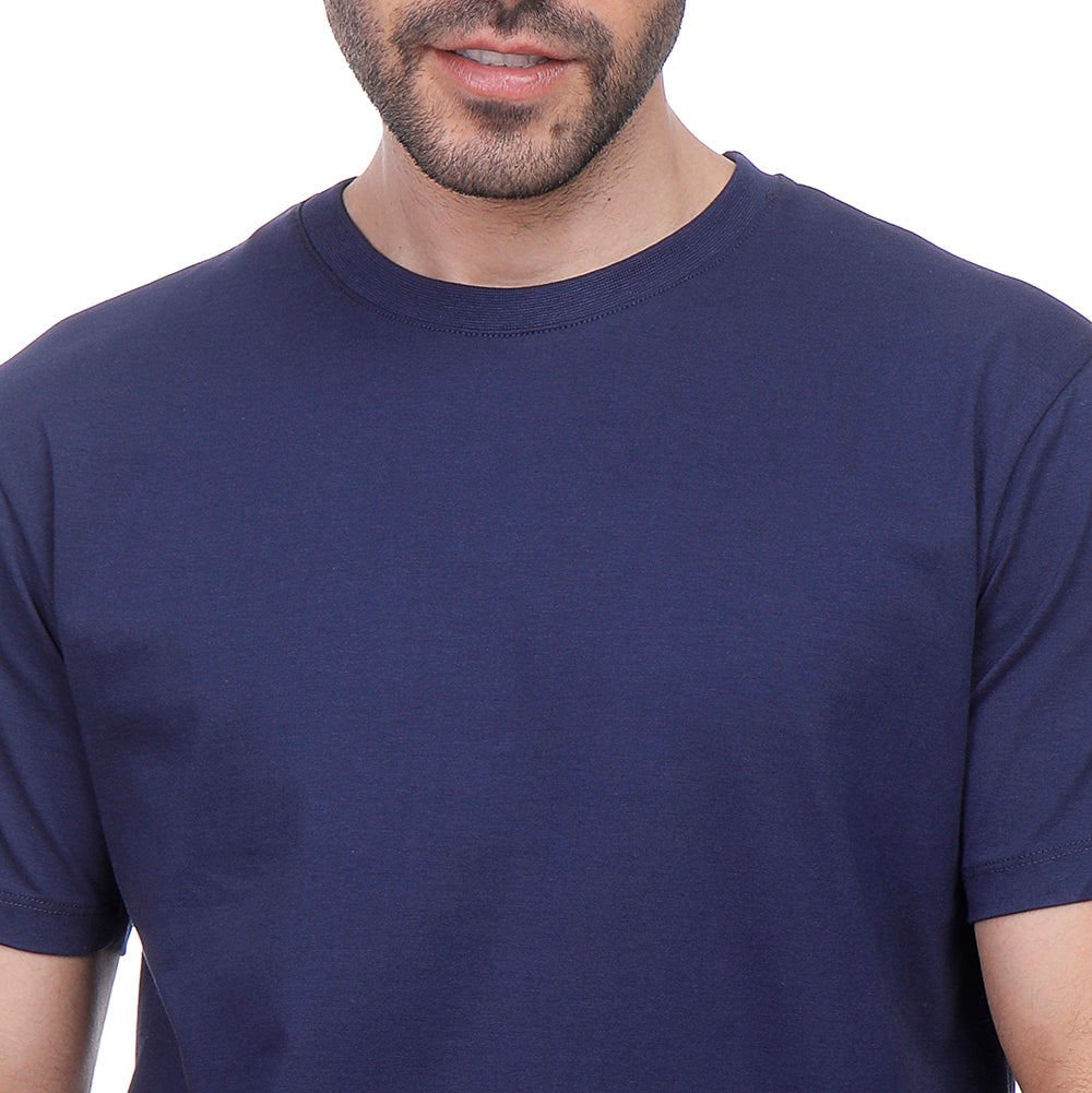 Coup Men Plain T-Shirt With Round Neck And Short Sleeves