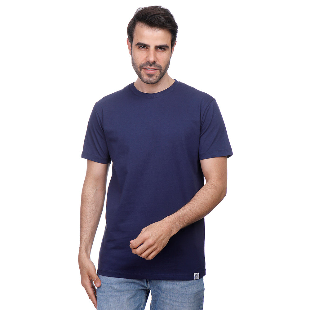 Coup Men Plain T-Shirt With Round Neck And Short Sleeves