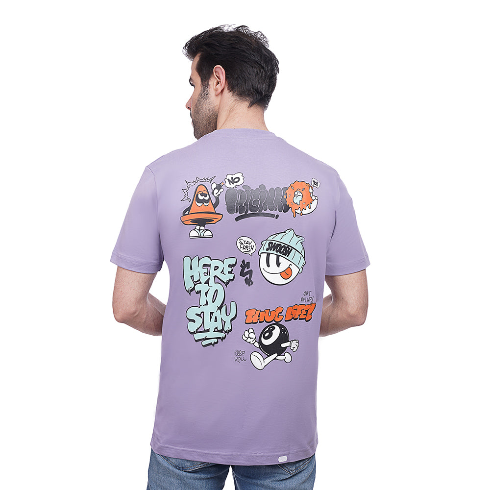 Coup Men Printed Baracola T-Shirt 1000737 S - L.Purple