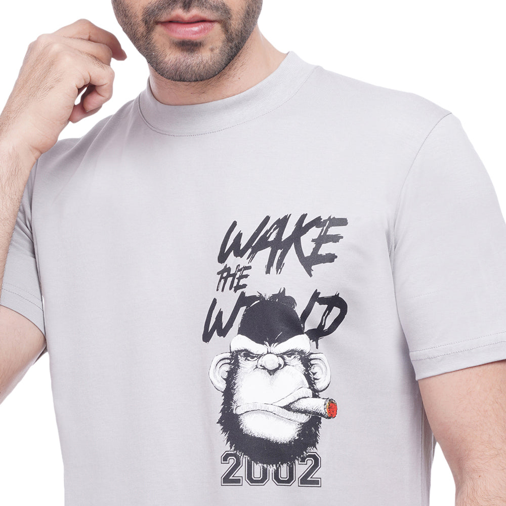 Coup Men Printed Single Jersey T-Shirt 1000748 S - Gray