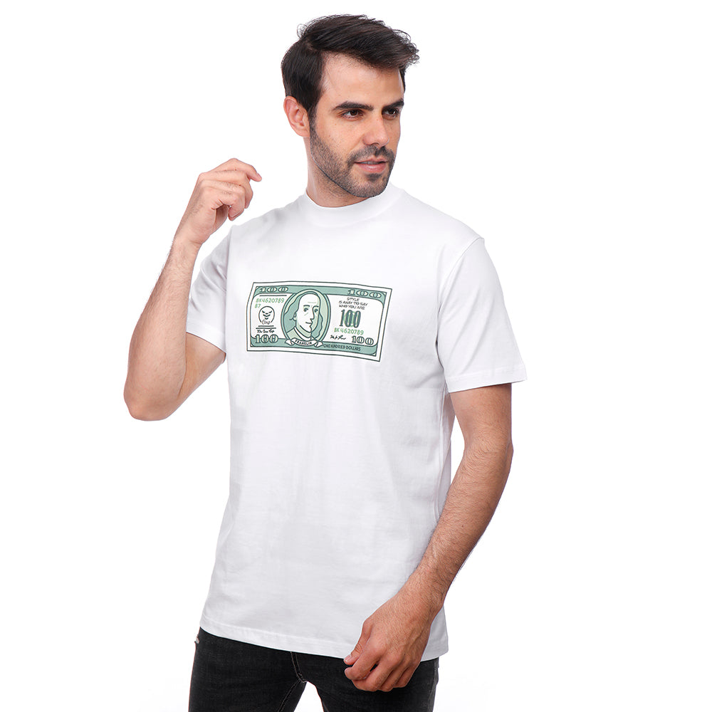 Coup Men Dollar Print T-Shirt With Short Sleeves