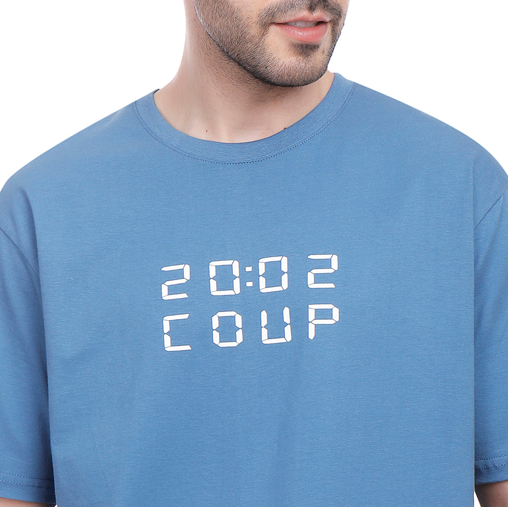 Coup Men Casual Single Jersey T-Shirt 1000826 3Xs - Indigo