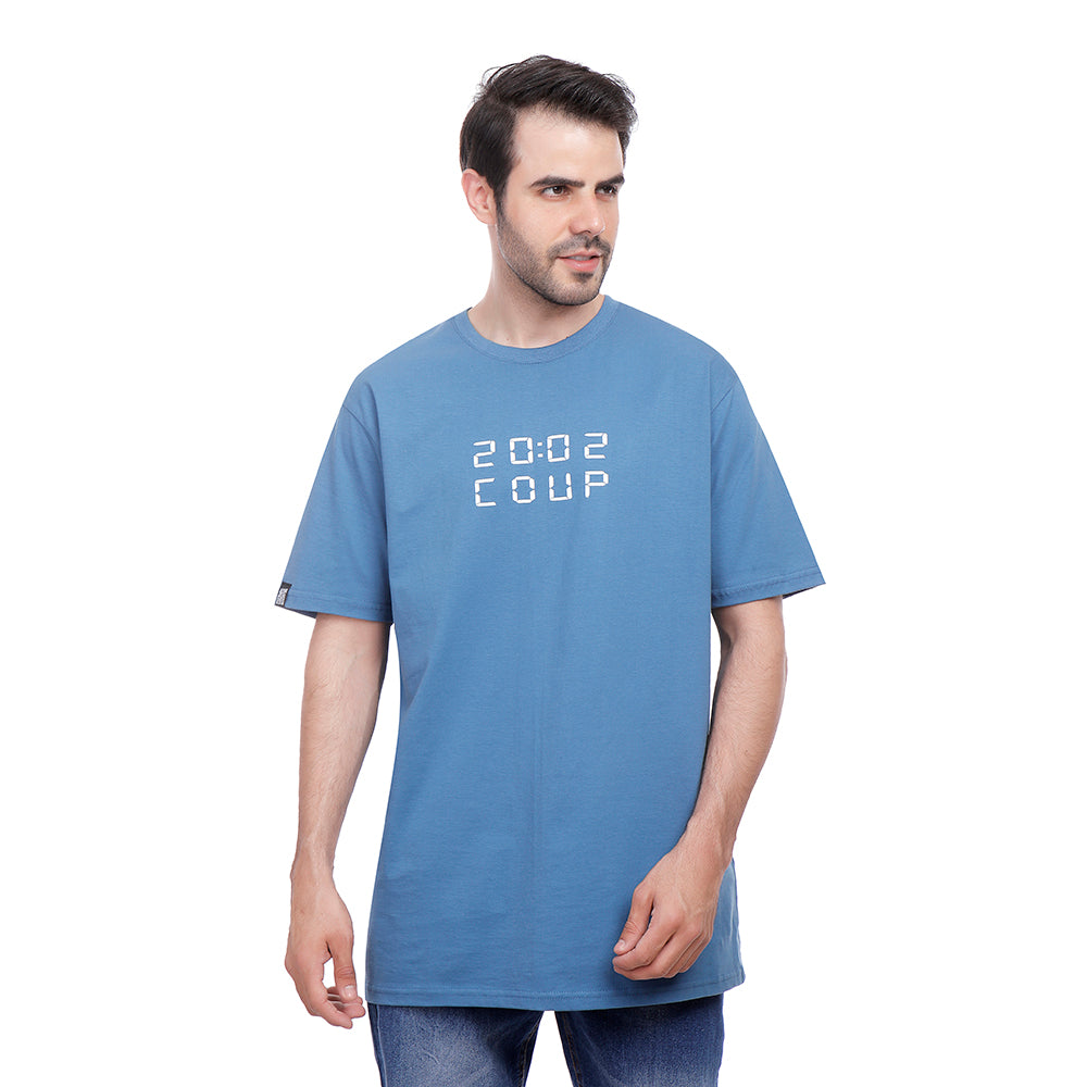 Coup Men Casual Single Jersey T-Shirt 1000826 3Xs - Indigo