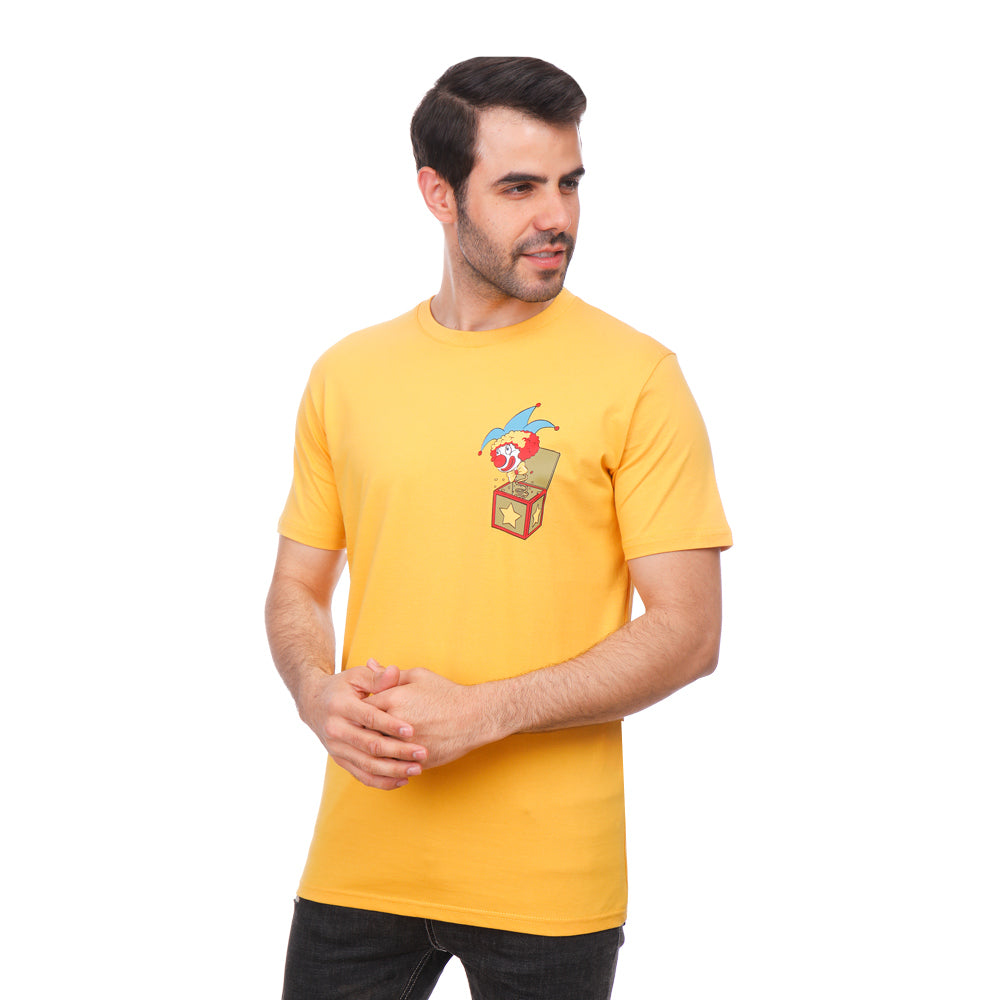 Coup Men Printed Single Jersey T-Shirt 1000836 3Xs - Mustard