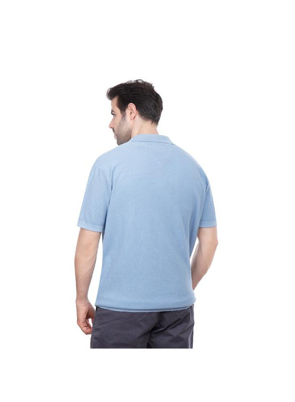 Coup Men Woven Polo-Shirt With Short Sleeves 1100223 S - Indigo