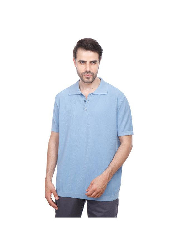 Coup Men Woven Polo-Shirt With Short Sleeves 1100223 S - Indigo