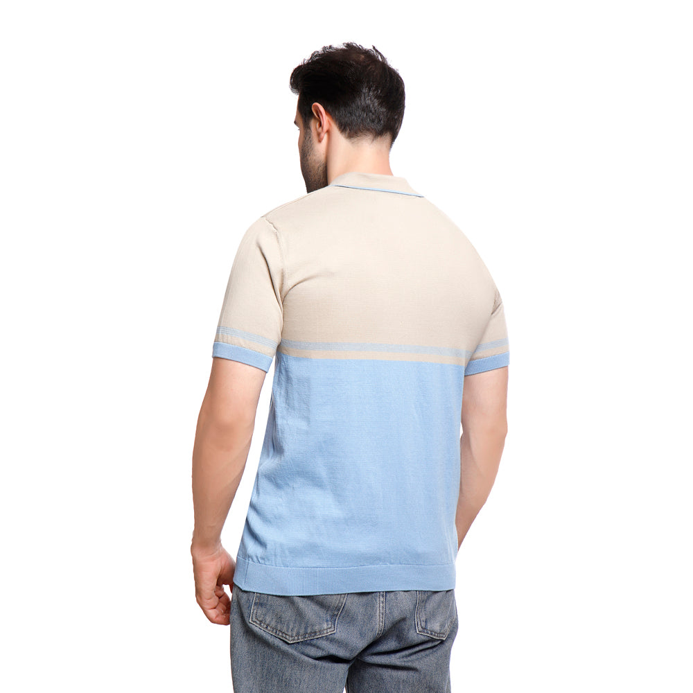 Coup Men Woven Poloshirt With Short Sleeves