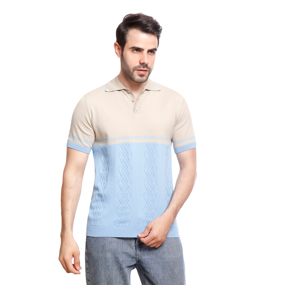 Coup Men Woven Poloshirt With Short Sleeves