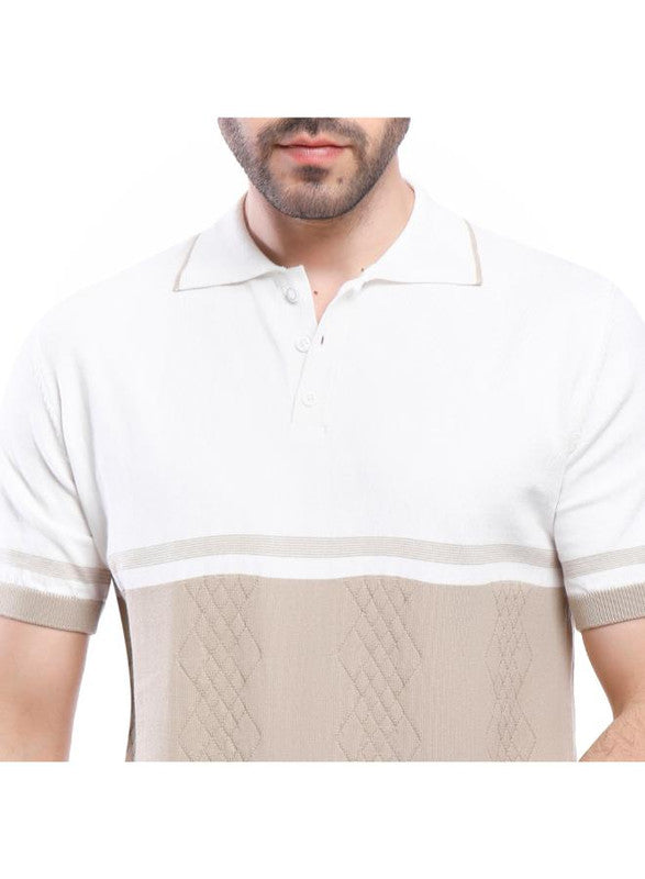 Coup Men Woven Polo-Shirt With Short Sleeves 1100228 S - White