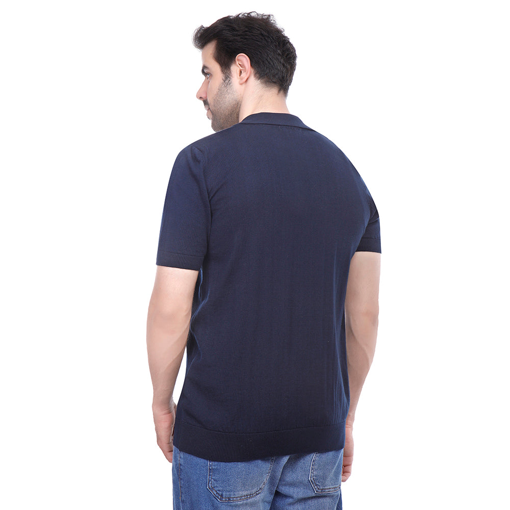 Coup Men Woven Poloshirt With Short Sleeves