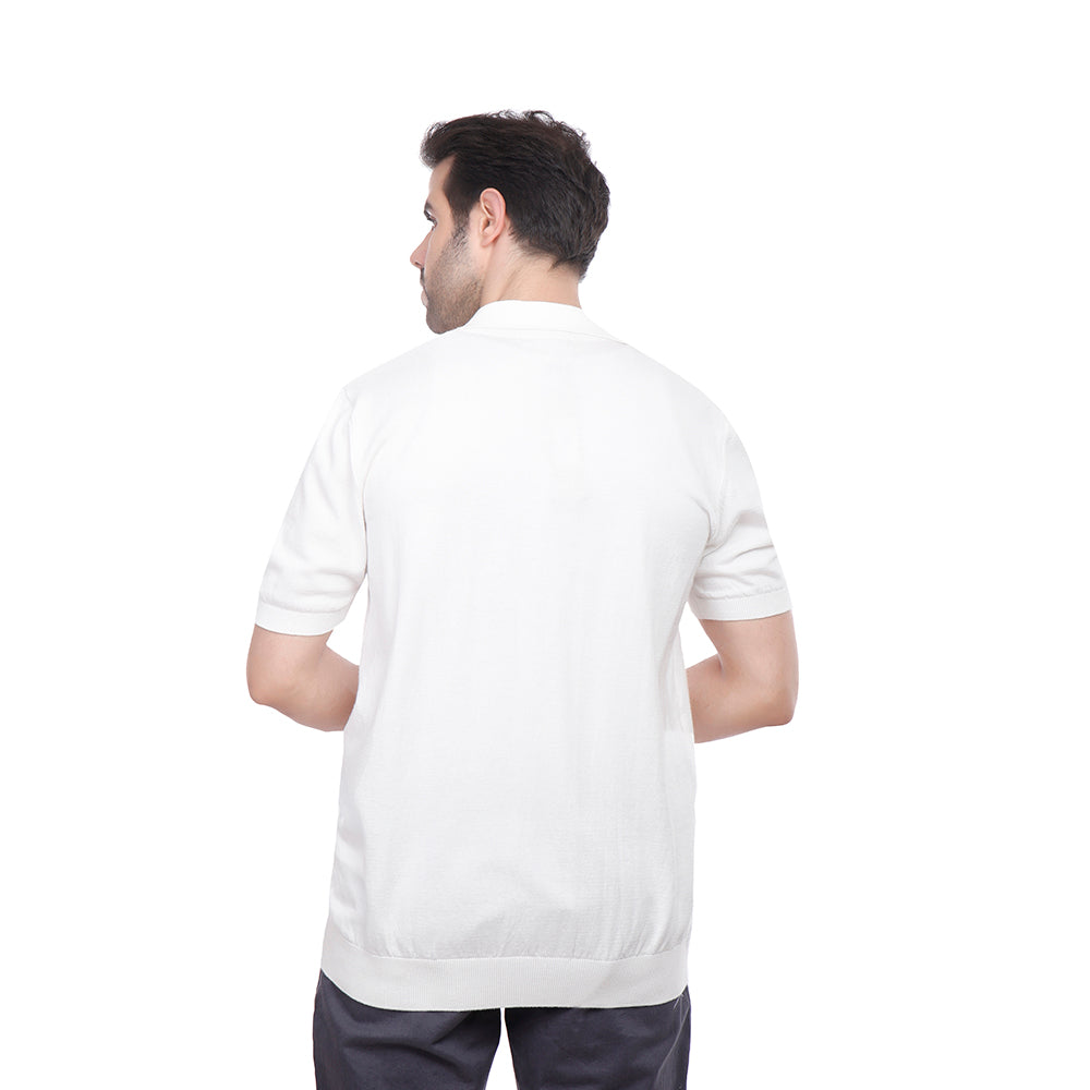 Coup Men Woven Poloshirt With Short Sleeves