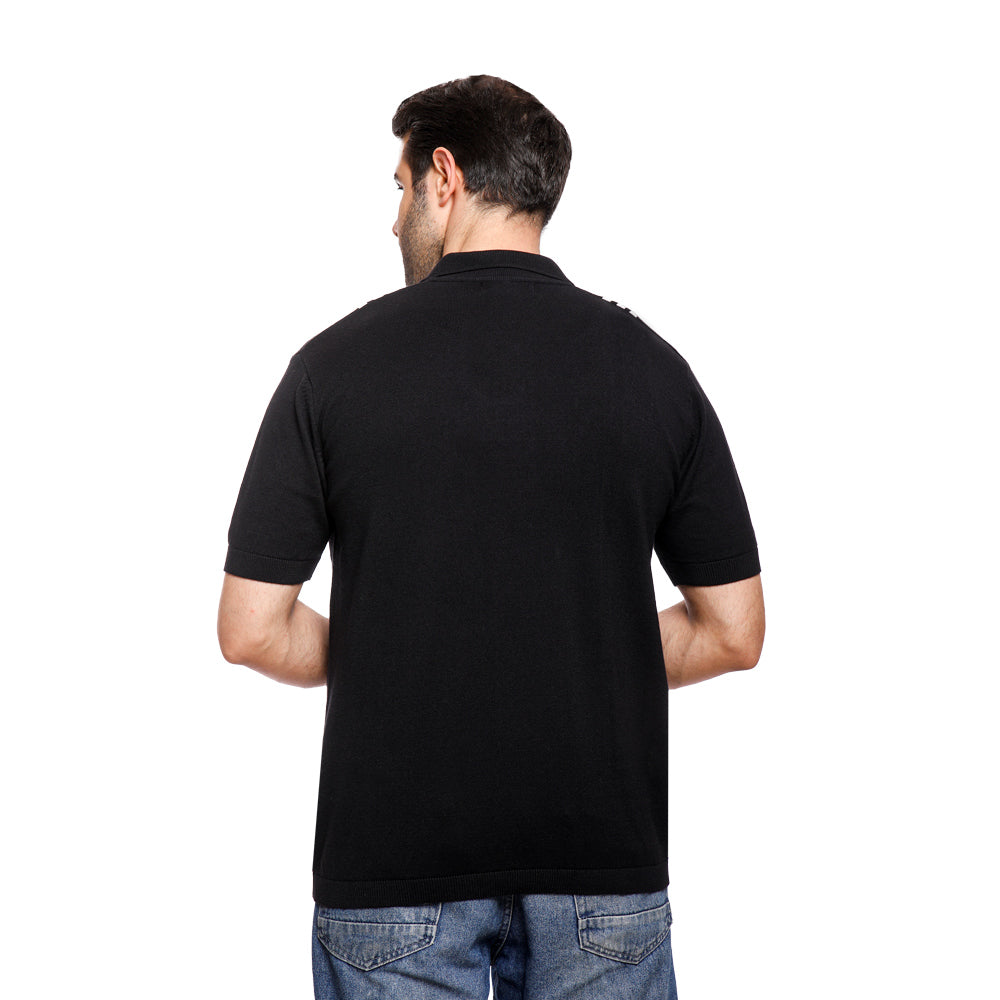 Coup Men Woven Poloshirt With Short Sleeves