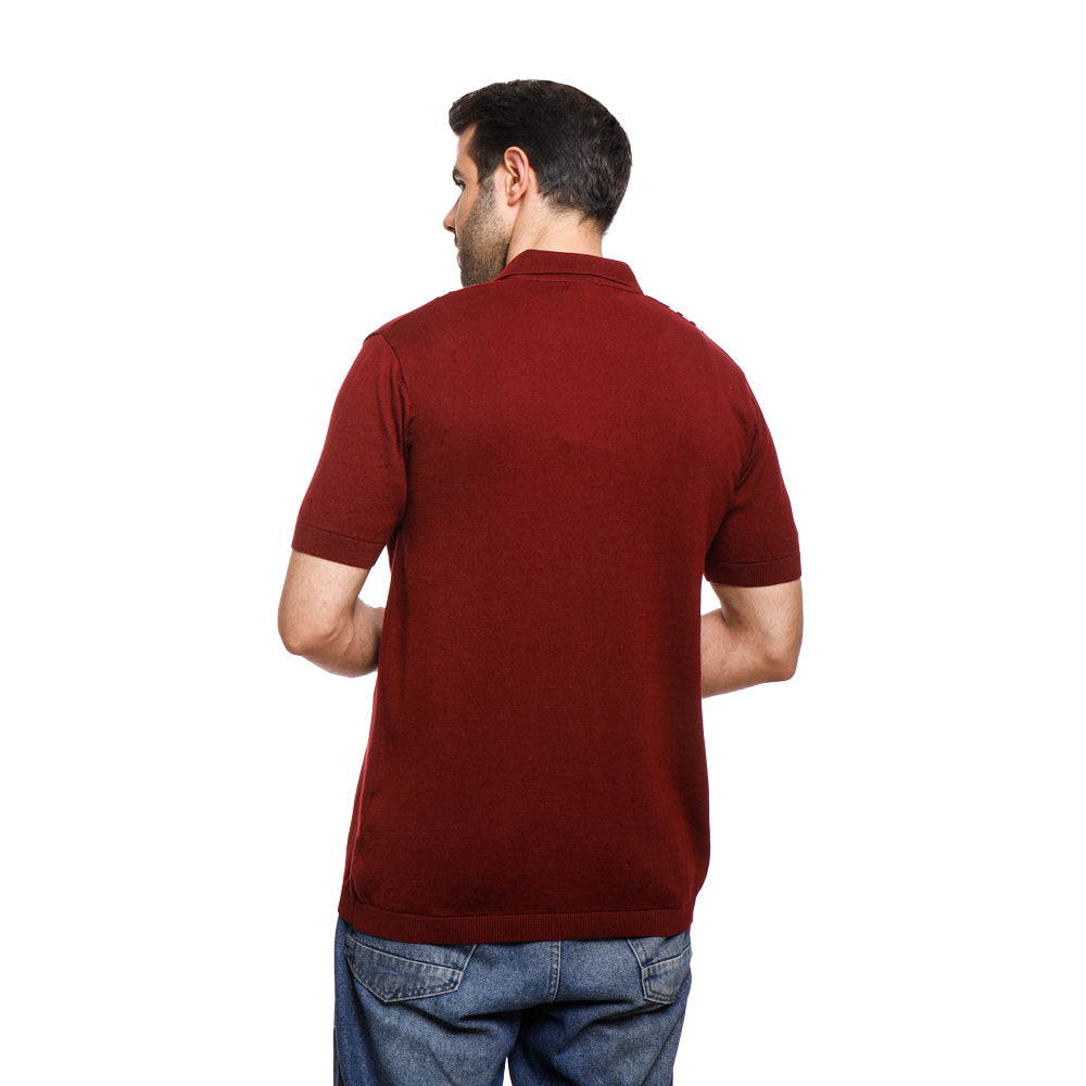 Coup Men Woven Poloshirt With Short Sleeves