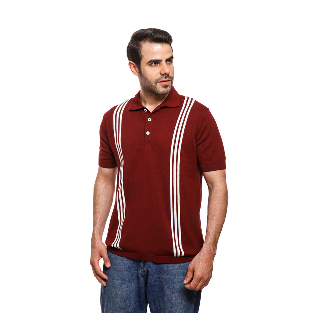 Coup Men Woven Poloshirt With Short Sleeves