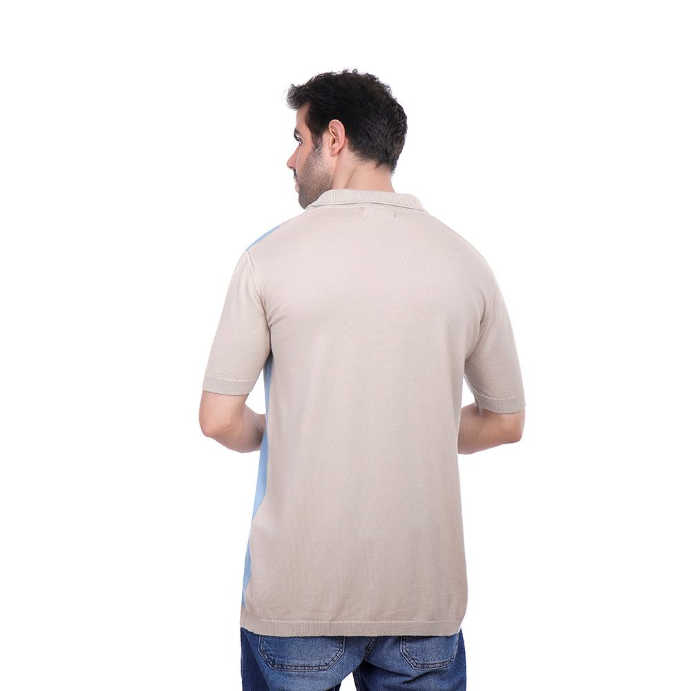 Coup Men Woven Poloshirt With Short Sleeves