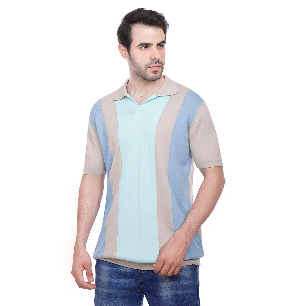 Coup Men Woven Poloshirt With Short Sleeves