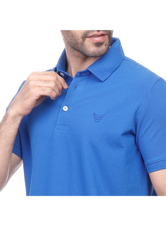 Coup Men Solid Polo-Shirt With Short Sleeves