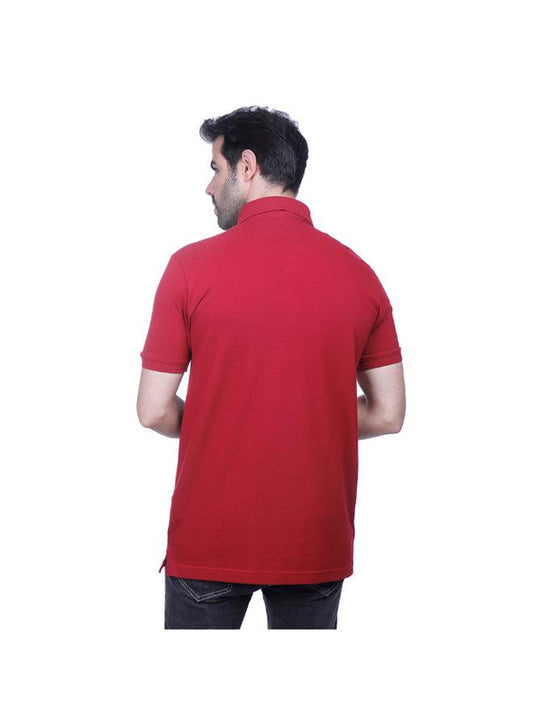 Coup Men Solid Polo-Shirt With Short Sleeves
