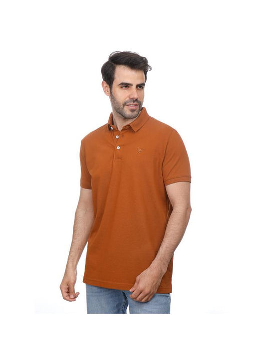 Coup Men Solid Polo-Shirt With Short Sleeves