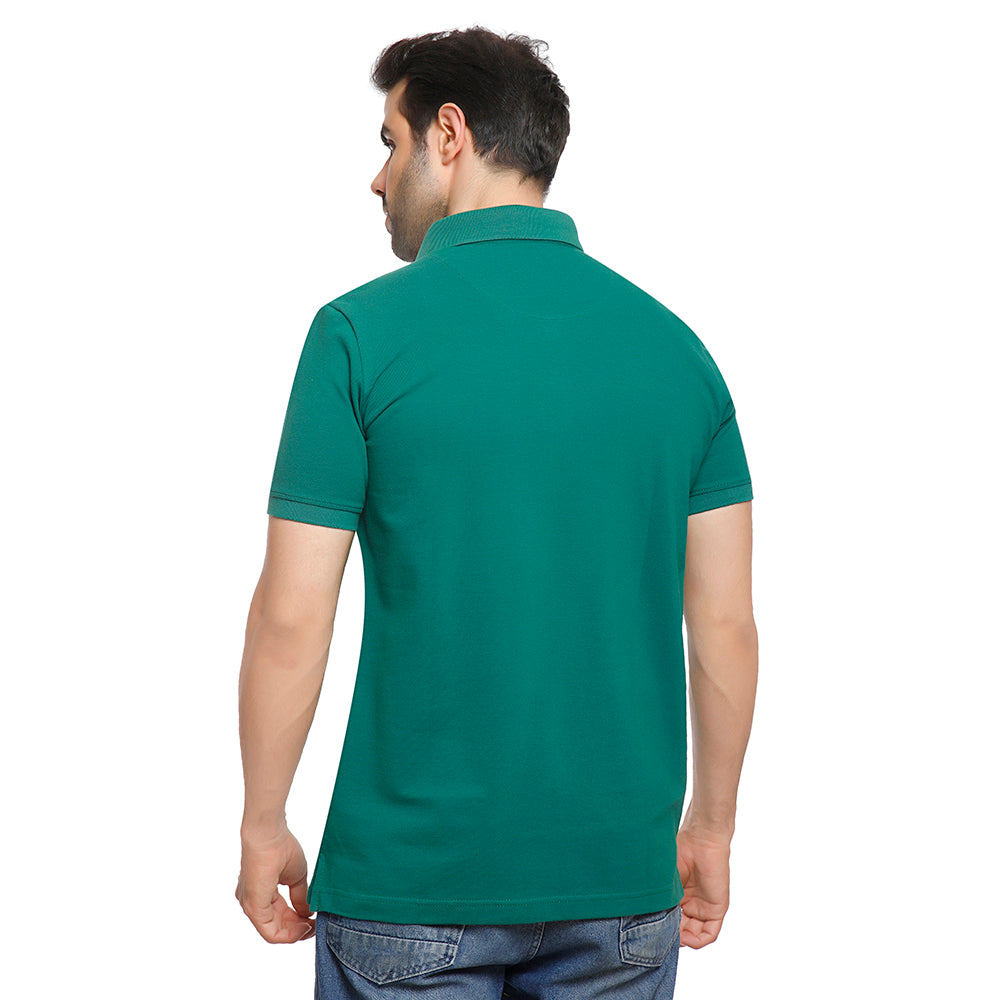 Coup Men Solid Poloshirt With Short Sleeves