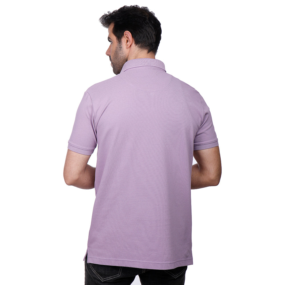 Coup Men Solid Poloshirt With Short Sleeves