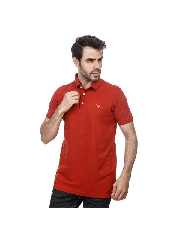 Coup Men Solid Polo-Shirt With Short Sleeves 1100238 2XL - Oxide