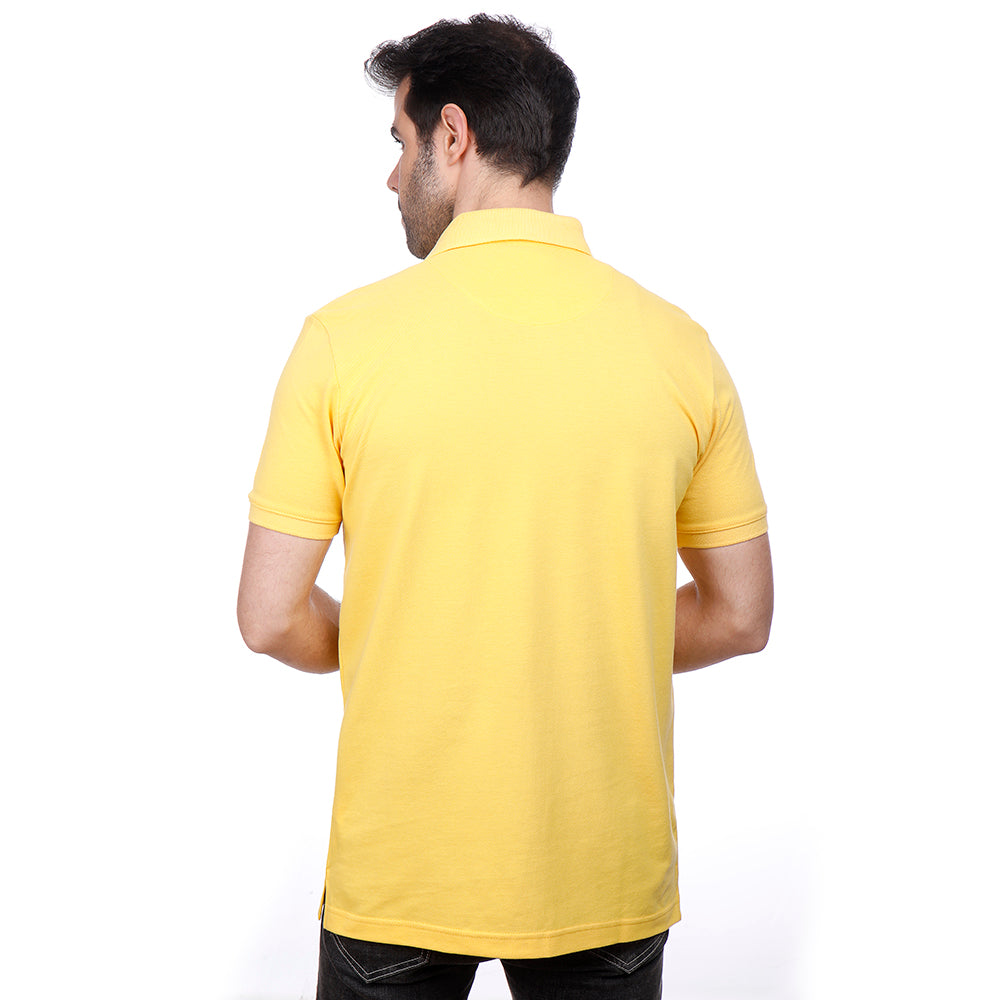 Coup Men Solid Poloshirt With Short Sleeves