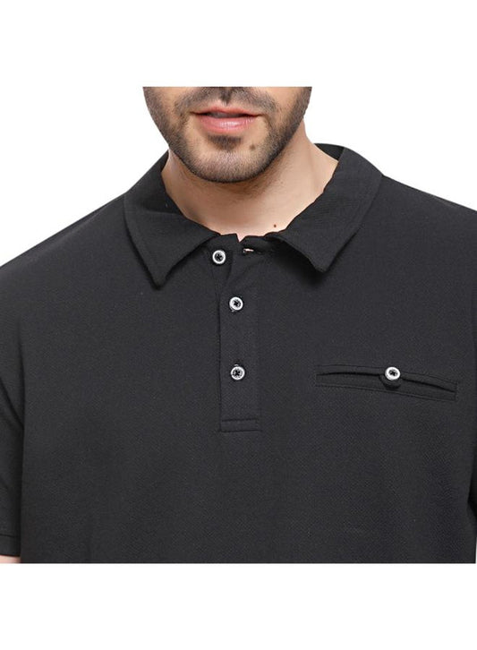 Coup Men Solid Polo-Shirt With Short Sleeves