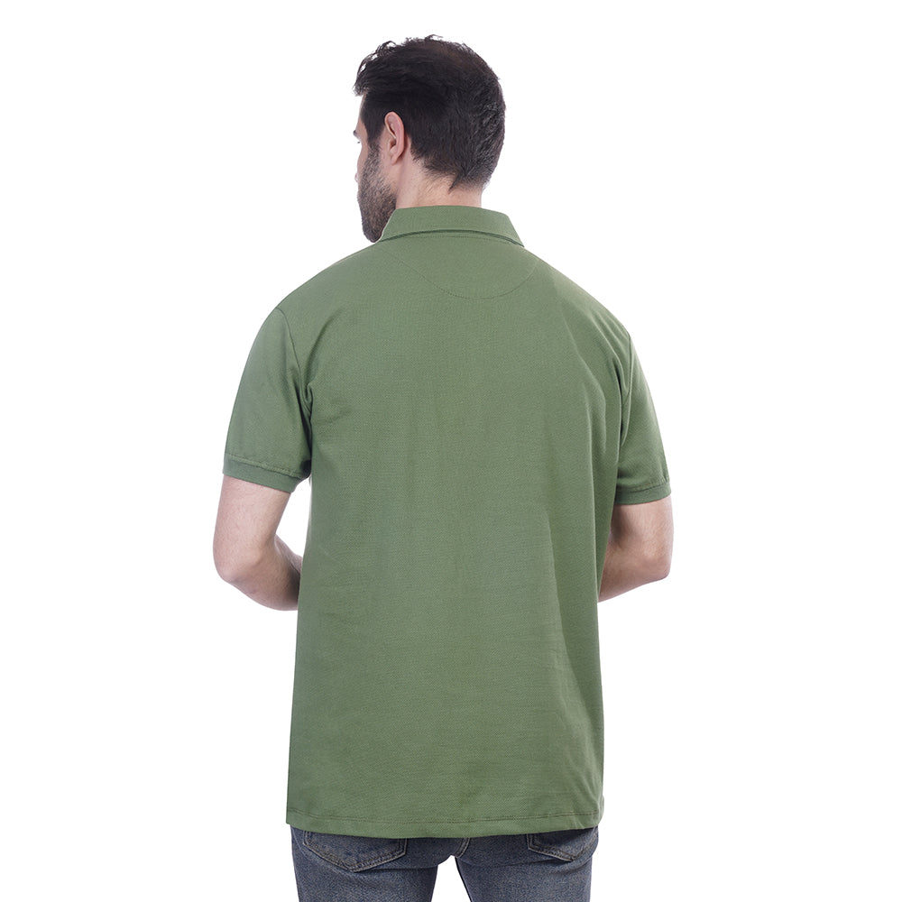 Coup Men Solid Poloshirt With Short Sleeves