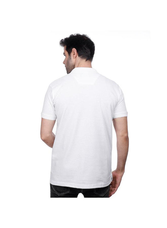 Coup Men Solid Polo-Shirt With Short Sleeves 1100256 M - White