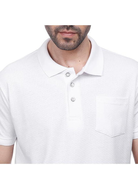 Coup Men Solid Polo-Shirt With Short Sleeves