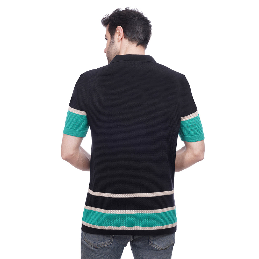Coup Men Woven Poloshirt With Short Sleeves