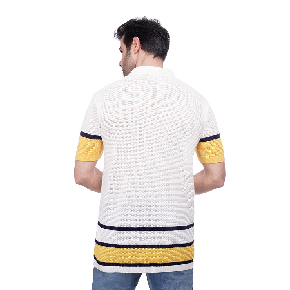 Coup Men Woven Poloshirt With Short Sleeves