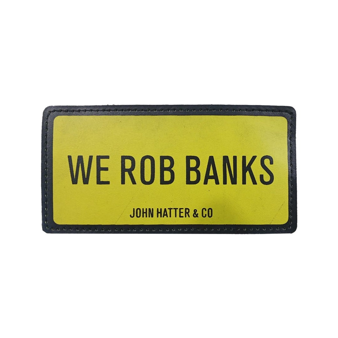 WE ROB BANKS لزقة سكوتش قابلة للإزالة – أصفر