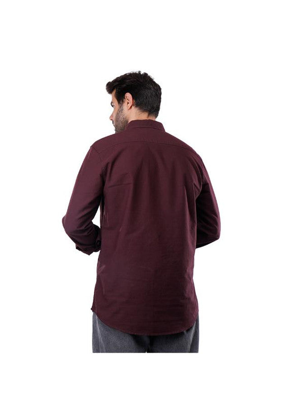 Coup - قميص أوكسفورد سادة بأكمام طويلة