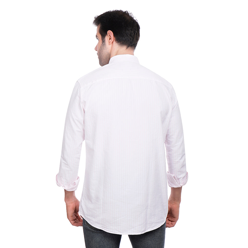 Coup Men Stripe Oxford Shirt With Long Sleeves