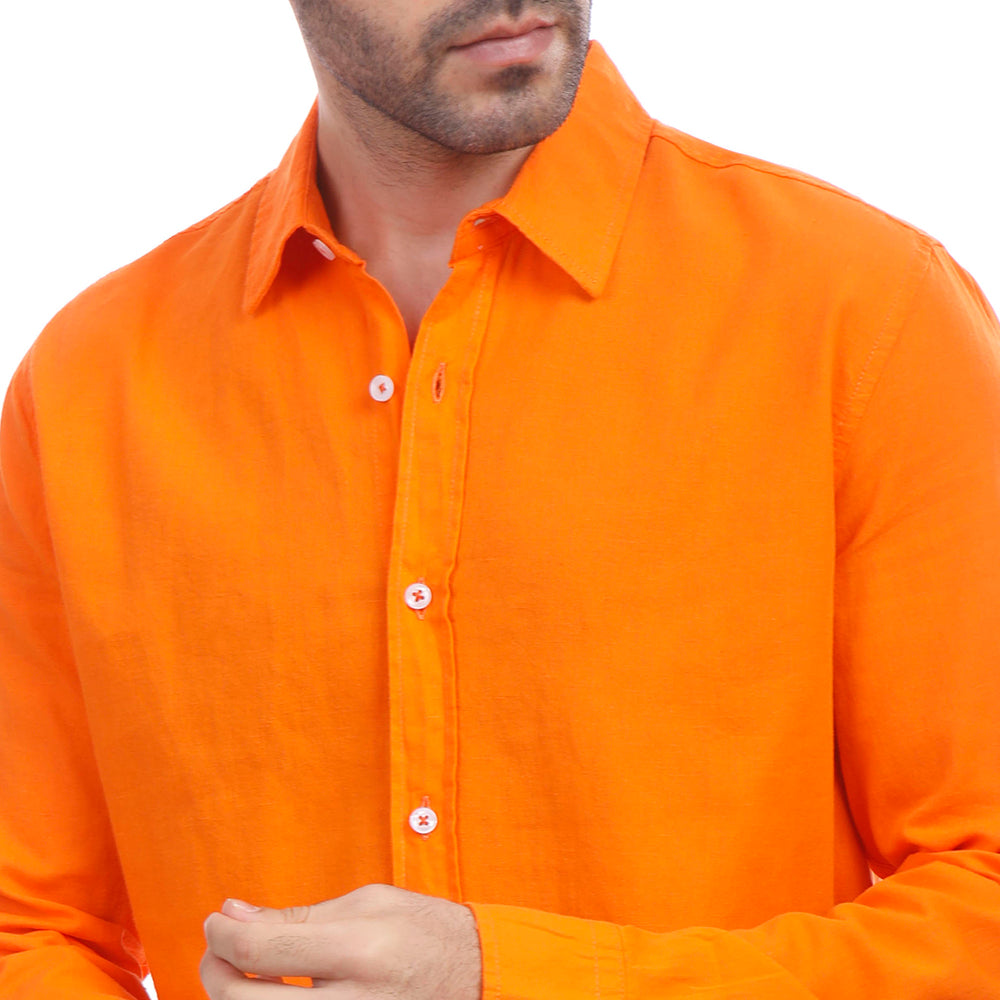 Coup Men Linen Shirt With Long Sleeves