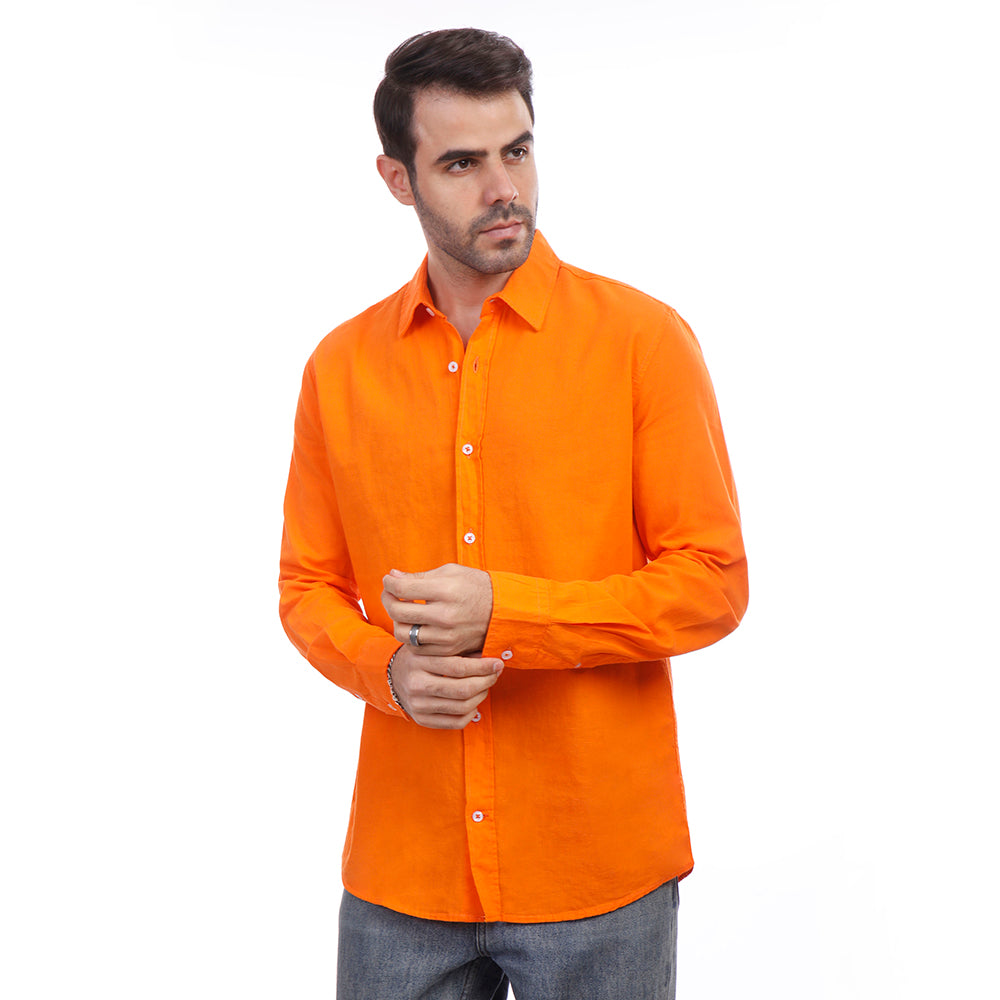 Coup Men Linen Shirt With Long Sleeves