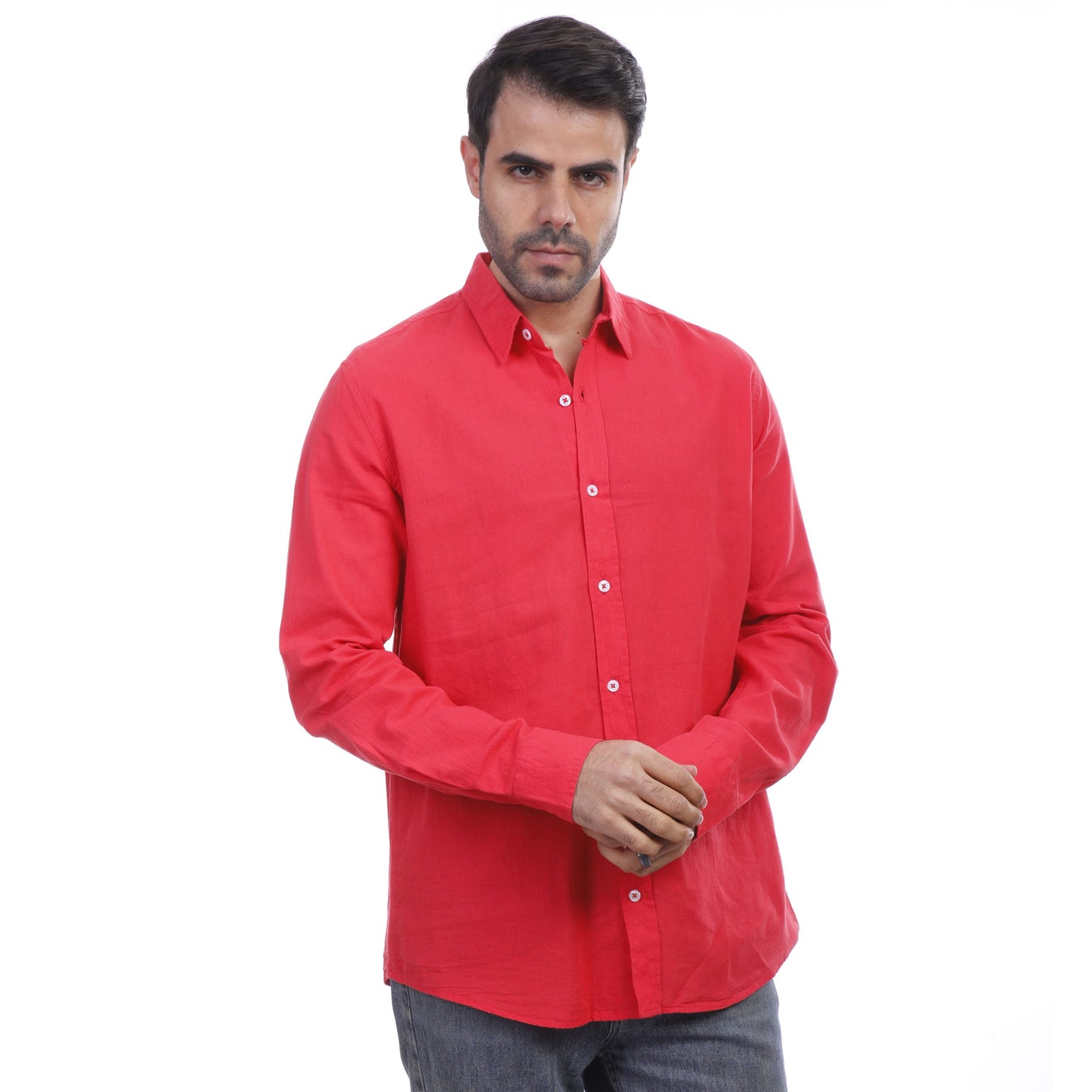 Coup Men Linen Shirt With Long Sleeves