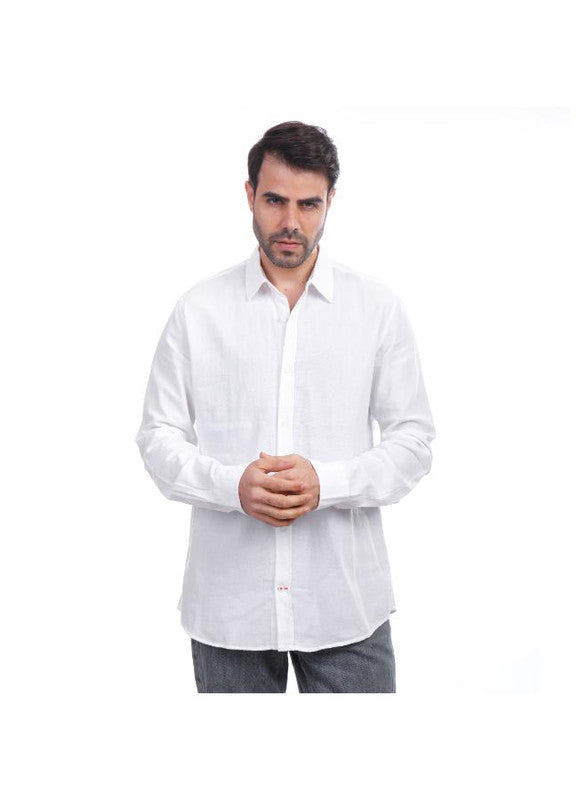 Coup Men Linen Shirt With Long Sleeves 1200343 2XL - Navy