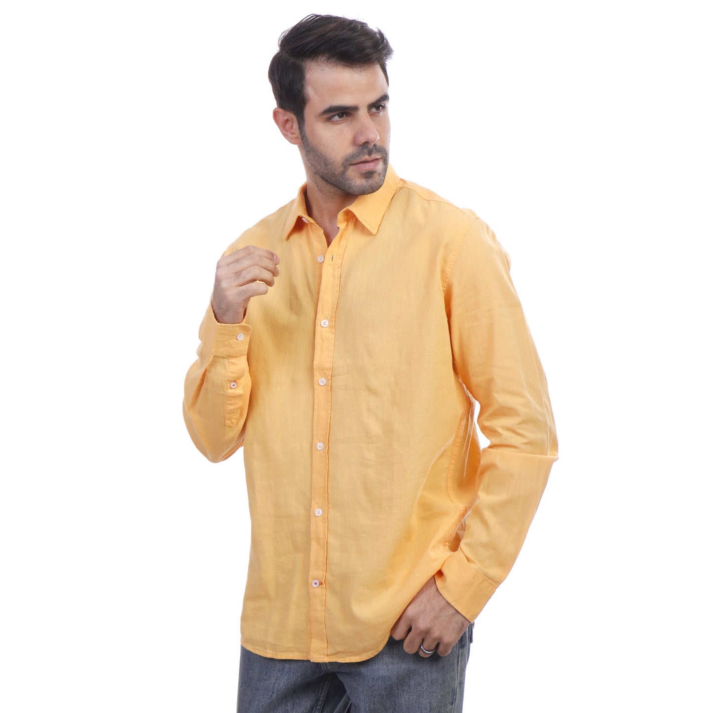 Coup Men Linen Shirt With Long Sleeves
