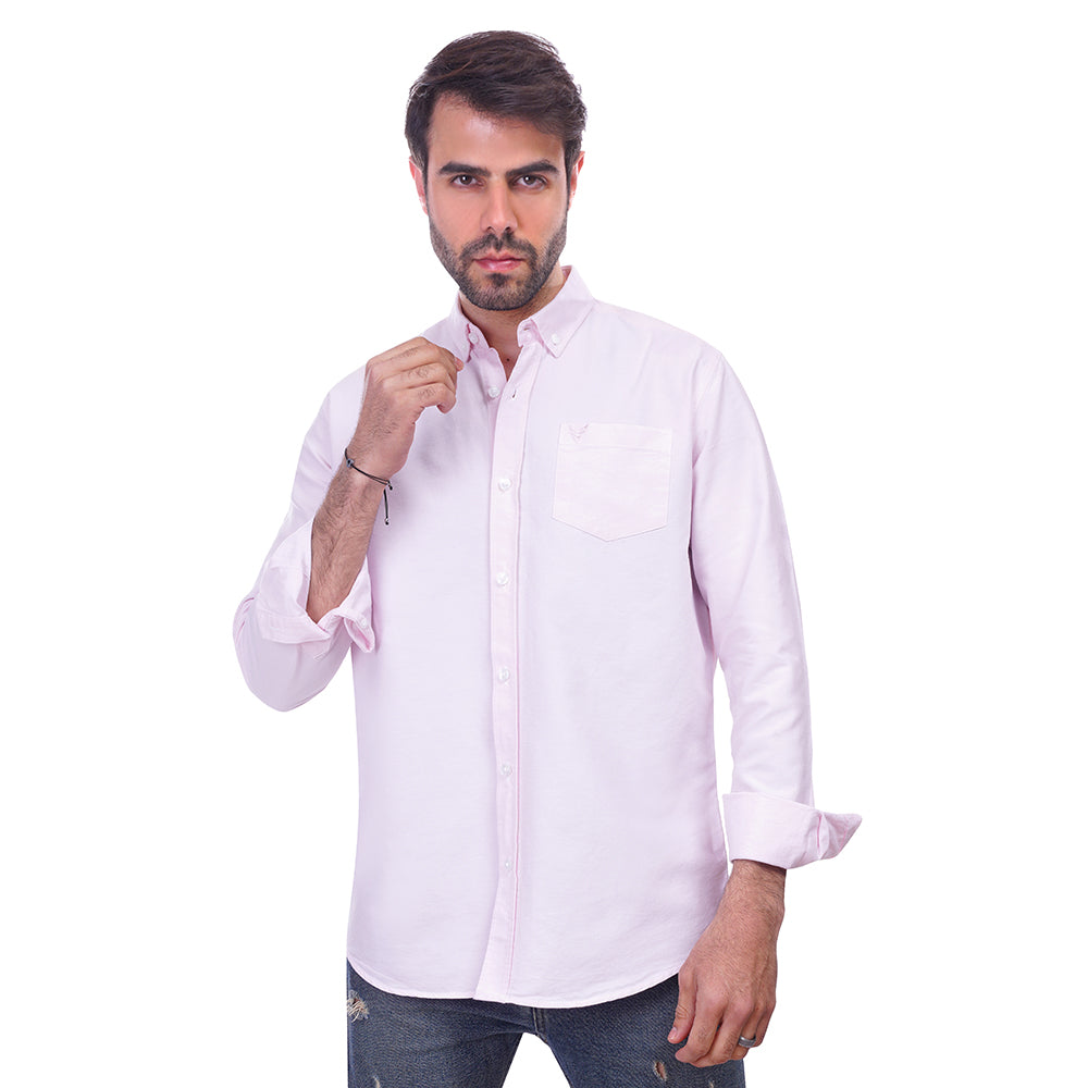 Coup Men Solid Shirt With Long Sleeves And Pocket Detail